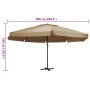 Sombrilla de jardín con palo de aluminio taupe 600 cm von , Sonnenschirme - Ref: Foro24-47373, Preis: 267,02 €, Rabatt: %