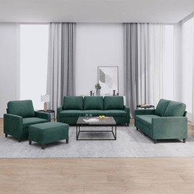 Juego de sofás con cojines 4 piezas terciopelo verde oscuro von , Sofas - Ref: Foro24-3201488, Preis: 705,03 €, Rabatt: %