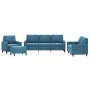 Juego de sofás con cojines 4 piezas terciopelo azul by , Sofas - Ref: Foro24-3201495, Price: 769,23 €, Discount: %
