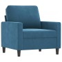 Juego de sofás con cojines 4 piezas terciopelo azul by , Sofas - Ref: Foro24-3201495, Price: 769,23 €, Discount: %