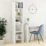 Estantería madera contrachapada blanco brillante 40x35x180 cm de , Librerías y estanterías - Ref: Foro24-803404, Precio: 53,2...