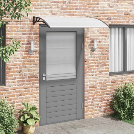 Marquesina para puerta PC negro y transparente 150x75 cm de , Toldos - Ref: Foro24-144814, Precio: 108,46 €, Descuento: %