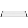 Marquesina para puerta PC negro y transparente 150x75 cm de , Toldos - Ref: Foro24-144814, Precio: 108,46 €, Descuento: %