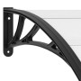 Marquesina para puerta PC negro y transparente 150x75 cm de , Toldos - Ref: Foro24-144814, Precio: 108,46 €, Descuento: %