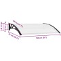 Marquesina para puerta PC negro y transparente 150x75 cm de , Toldos - Ref: Foro24-144814, Precio: 108,46 €, Descuento: %