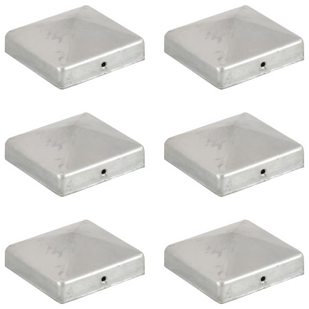 Tapas para postes de valla 6 uds metal galvanizado 81x81mm von , Zubehör für Tore und Zäune - Ref: Foro24-145490, Preis: 21,7...