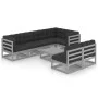 Garden furniture 8 pieces and cushions solid pine wood by vidaXL, Garden sets - Ref: Foro24-3076661, Price: 728,15 €, Discoun...