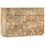 Armario Alphabet con 6 cajones madera maciza mango 120x35x79 cm de , Aparadores - Ref: Foro24-247712, Precio: 641,23 €, Descu...