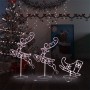 Renos voladores y trineo blanco cálido 260x21x87 cm by , Christmas lights - Ref: Foro24-328509, Price: 71,40 €, Discount: %