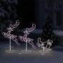 Renos voladores y trineo blanco cálido 260x21x87 cm by , Christmas lights - Ref: Foro24-328509, Price: 71,40 €, Discount: %