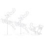 Renos voladores y trineo blanco cálido 260x21x87 cm by , Christmas lights - Ref: Foro24-328509, Price: 71,40 €, Discount: %
