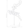 Renos voladores y trineo blanco cálido 260x21x87 cm de , Luces de Navidad - Ref: Foro24-328509, Precio: 71,40 €
