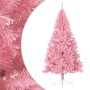 Medio árbol de Navidad artificial con soporte PVC rosa 210 cm de , Arboles de navidad - Ref: Foro24-344673, Precio: 51,32 €