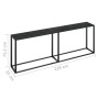 Mesa consola vidrio templado negro 220x35x75,5 cm de , Mesas auxiliares - Ref: Foro24-331691, Precio: 108,48 €, Descuento: %
