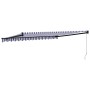 Toldo retráctil aluminio y tela azul y blanco 4x3 m by , Awnings - Ref: Foro24-3154448, Price: 245,65 €, Discount: %