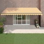 Toldo retráctil aluminio y tela amarillo y blanco 5x3 m by , Awnings - Ref: Foro24-3154460, Price: 313,70 €, Discount: %