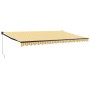Toldo retráctil aluminio y tela amarillo y blanco 5x3 m by , Awnings - Ref: Foro24-3154460, Price: 313,70 €, Discount: %
