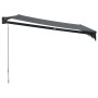 Toldo retráctil aluminio y tela gris antracita 3,5x2,5 m