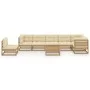 Muebles de jardín 8 pzas y cojines madera maciza pino de vidaXL, Conjuntos de jardín - Ref: Foro24-3076652, Precio: 785,24 €,...