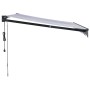Toldo retráctil automático azul y blanco 3,5x2,5 m by , Awnings - Ref: Foro24-3154497, Price: 251,87 €, Discount: %