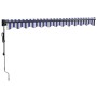 Toldo retráctil automático azul y blanco 3,5x2,5 m by , Awnings - Ref: Foro24-3154497, Price: 251,87 €, Discount: %