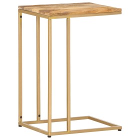 Mesa auxiliar de madera maciza de mango 35x45x65