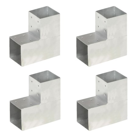 Conectores de postes en L 4 uds metal galvanizado 101x101 mm de , Postes de cerca - Ref: Foro24-145478, Precio: 69,31 €, Desc...