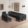 Garden furniture set 9 pieces and cushions solid pine wood by vidaXL, Garden sets - Ref: Foro24-3076688, Price: 1,00 €, Disco...