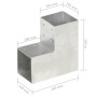 Conectores de postes en L 4 uds metal galvanizado 101x101 mm de , Postes de cerca - Ref: Foro24-145478, Precio: 69,31 €, Desc...