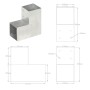 Conectores de postes en L 4 uds metal galvanizado 101x101 mm de , Postes de cerca - Ref: Foro24-145478, Precio: 69,31 €, Desc...
