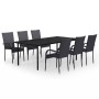 Juego de comedor para jardín 7 piezas negro von , Gartensets - Ref: Foro24-3099381, Preis: 511,76 €, Rabatt: %