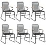 Juego de comedor para jardín 7 piezas ratán PVC negro by , Garden sets - Ref: Foro24-3099219, Price: 541,67 €, Discount: %