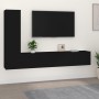 Set de muebles para TV 4 piezas madera contrachapada negro von , TV-Möbel - Ref: Foro24-3114311, Preis: 144,39 €, Rabatt: -5%%