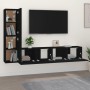 Set de muebles para TV 4 piezas madera contrachapada negro von , TV-Möbel - Ref: Foro24-3114311, Preis: 144,39 €, Rabatt: -5%%
