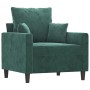 Juego de sofás con cojines 3 piezas terciopelo verde oscuro de , Sofás - Ref: Foro24-3201682, Precio: 597,30 €, Descuento: %