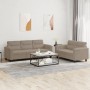 Juego de sofás con cojines 2 piezas tela microfibra taupe von , Sofas - Ref: Foro24-3202338, Preis: 601,37 €, Rabatt: -5%%