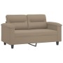 Juego de sofás con cojines 3 piezas tela microfibra gris taupe de , Sofás - Ref: Foro24-3202344, Precio: 633,46 €, Descuento:...