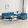Juego de sofás con cojines 2 piezas terciopelo azul | Foro24.es | Tu tienda online para hogar, jardín y más Foro24.es