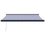 Toldo retráctil aluminio y tela azul y blanco 3x2,5 m von , Markisen - Ref: Foro24-3154546, Preis: 435,41 €, Rabatt: -5%%