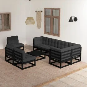 Garden furniture set 9 pieces and cushions solid pine wood by vidaXL, Garden sets - Ref: Foro24-3076683, Price: 967,48 €, Dis...