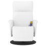 Sillón reclinable masaje con reposapiés cuero sintético blanco by , Armchairs - Ref: Foro24-356558, Price: 204,08 €, Discount: %
