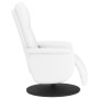 Sillón reclinable masaje con reposapiés cuero sintético blanco by , Armchairs - Ref: Foro24-356558, Price: 204,08 €, Discount: %