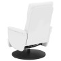 Sillón reclinable masaje con reposapiés cuero sintético blanco by , Armchairs - Ref: Foro24-356558, Price: 204,08 €, Discount: %