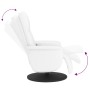 Sillón reclinable masaje con reposapiés cuero sintético blanco by , Armchairs - Ref: Foro24-356558, Price: 204,08 €, Discount: %