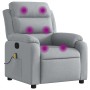 Sillón reclinable de masaje de tela gris claro de , Sillones - Ref: Foro24-373474, Precio: 218,45 €