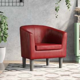Sillón cuero sintético rojo tinto by , Armchairs - Ref: Foro24-356489, Price: 175,86 €, Discount: %