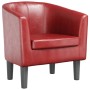 Sillón cuero sintético rojo tinto by , Armchairs - Ref: Foro24-356489, Price: 175,86 €, Discount: %