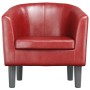 Sillón cuero sintético rojo tinto by , Armchairs - Ref: Foro24-356489, Price: 175,86 €, Discount: %
