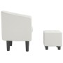 Sillón con taburete cuero sintético blanco von , Sessel - Ref: Foro24-356494, Preis: 163,62 €, Rabatt: -5%%