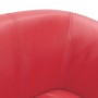 Sillón con taburete cuero sintético rojo by , Armchairs - Ref: Foro24-356496, Price: 166,48 €, Discount: %